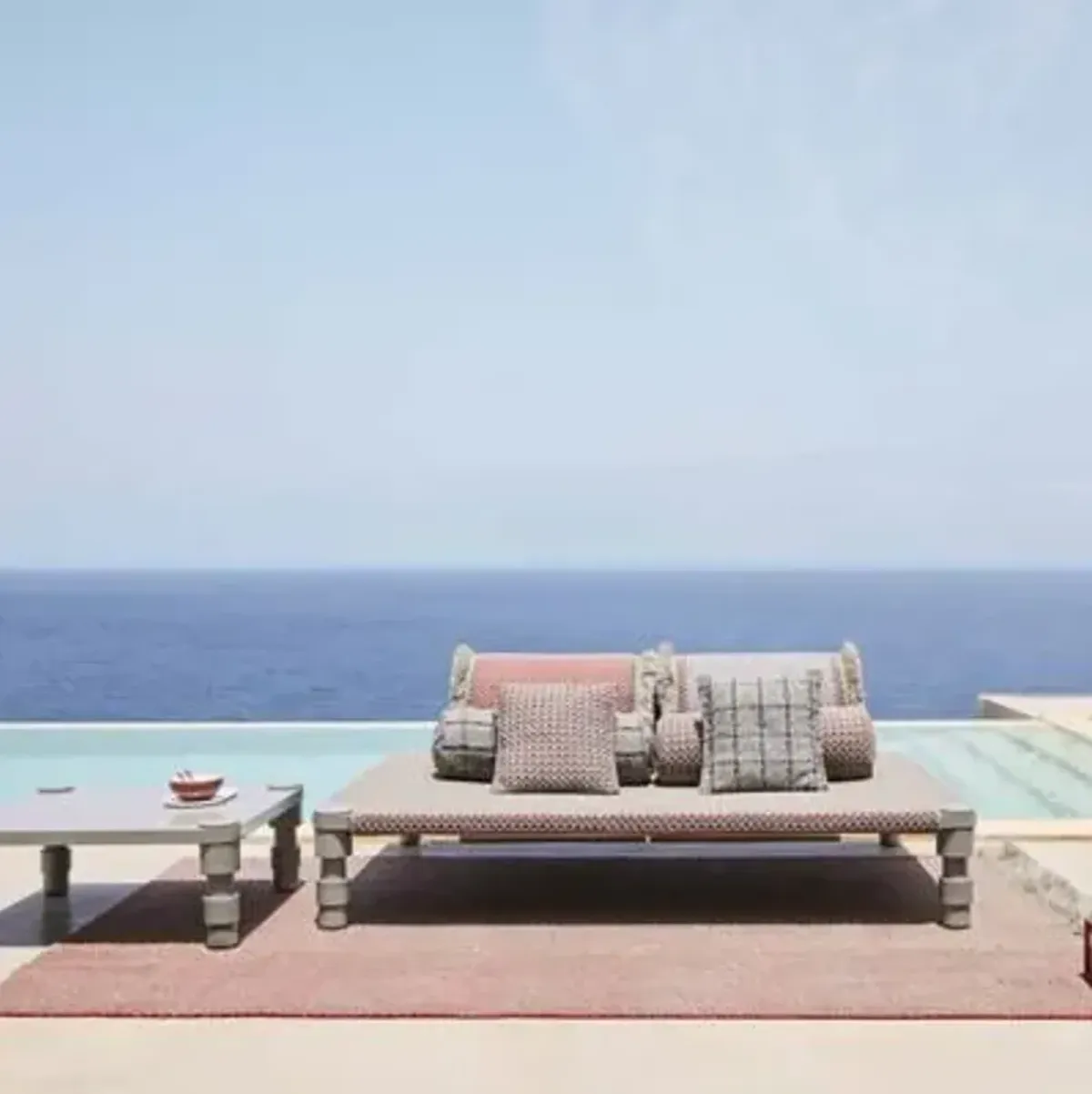 Garden Layers Gofre Outdoor Pillow