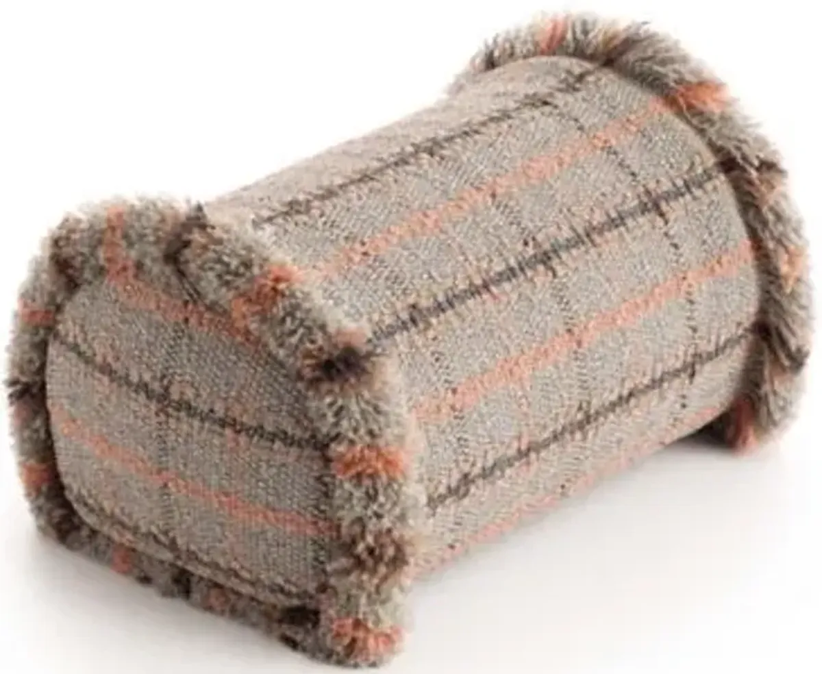 Garden Layers Tartan Big Outdoor Roll Pillow