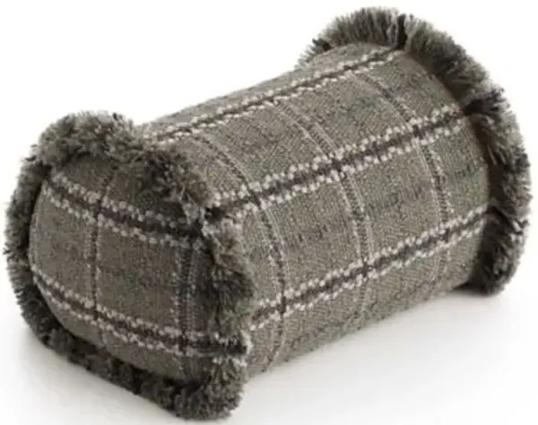Garden Layers Tartan Big Outdoor Roll Pillow