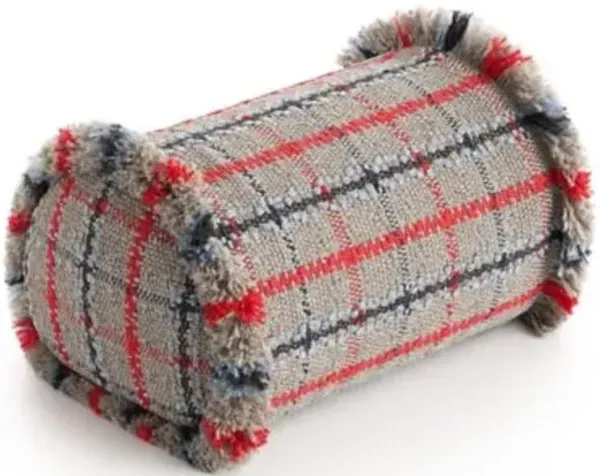 Garden Layers Tartan Big Outdoor Roll Pillow