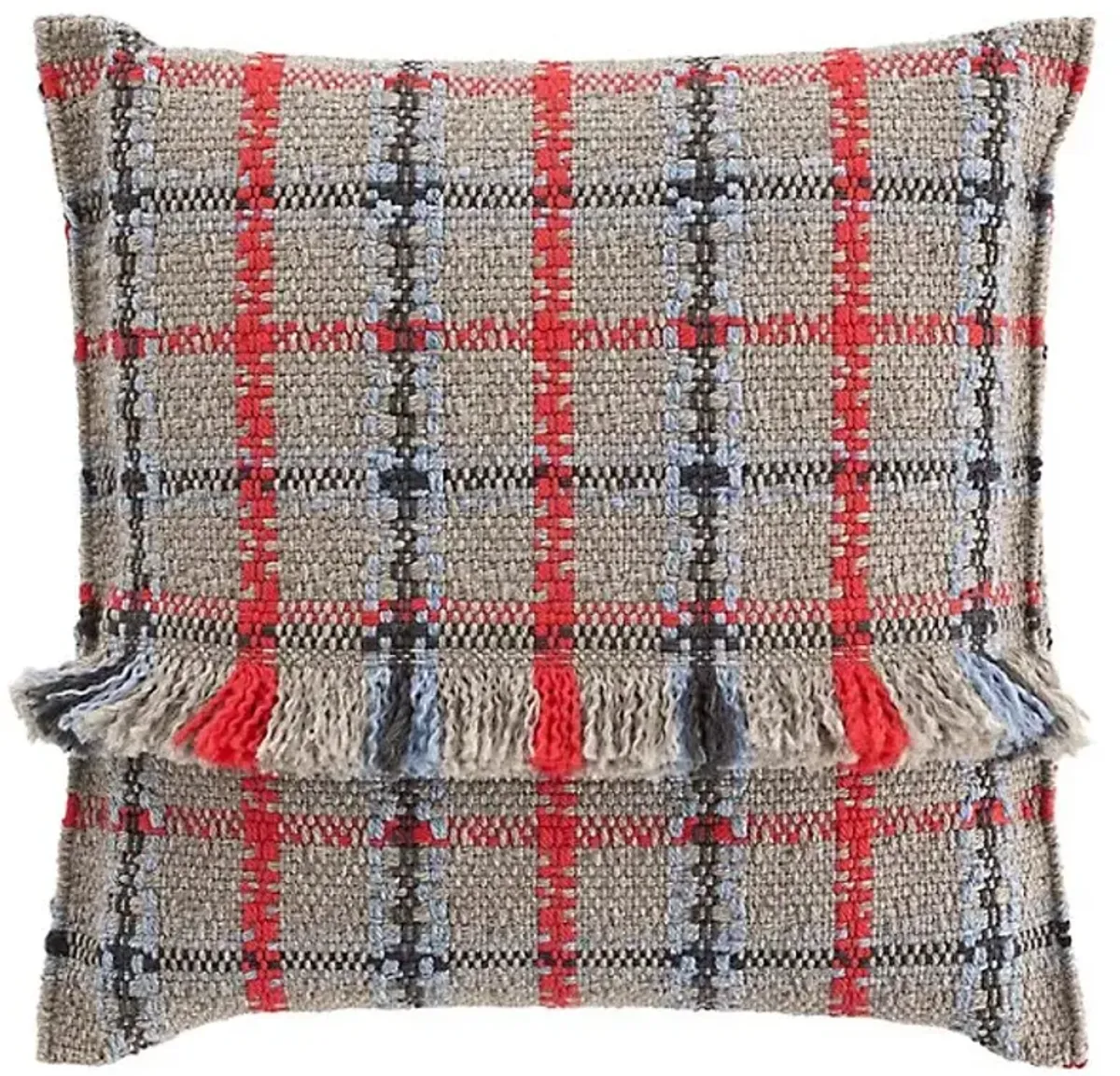 Garden Layers Tartan Big Outdoor Pillow