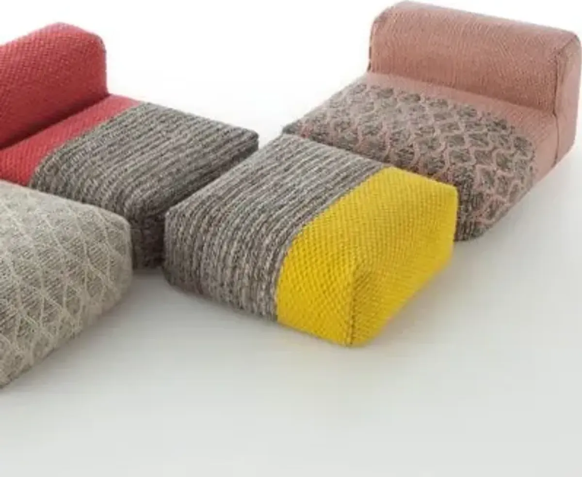 Mangas Square Plait Pouf
