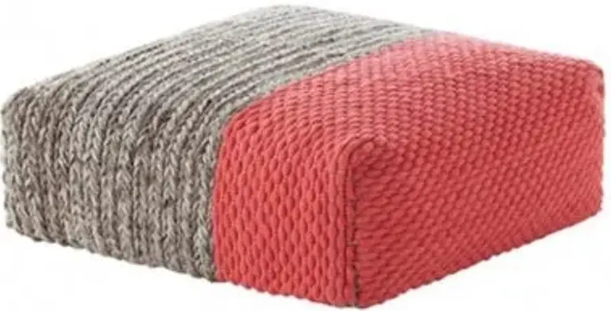 Mangas Square Plait Pouf
