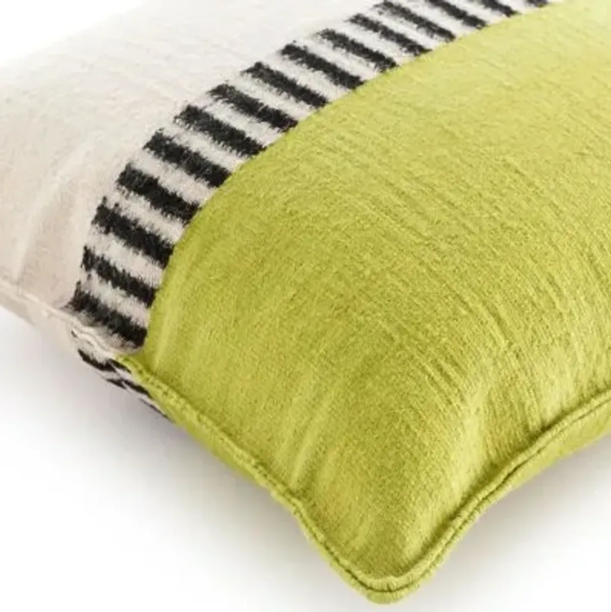 Rustic Chic Geo Square Pillow, Pistachio