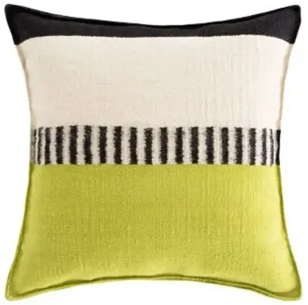 Rustic Chic Geo Square Pillow, Pistachio