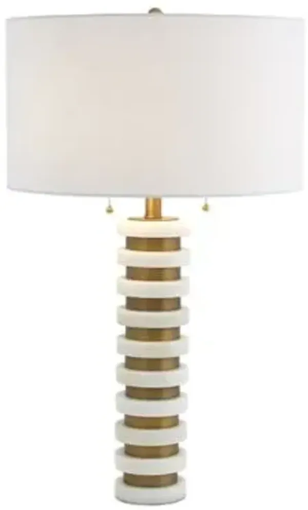 Marble Stack Table Lamp