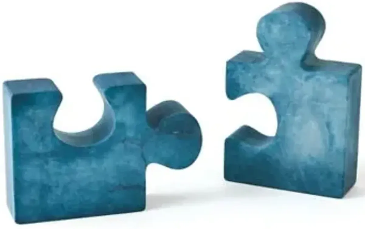 Jigsaw Bookends, Set of 2