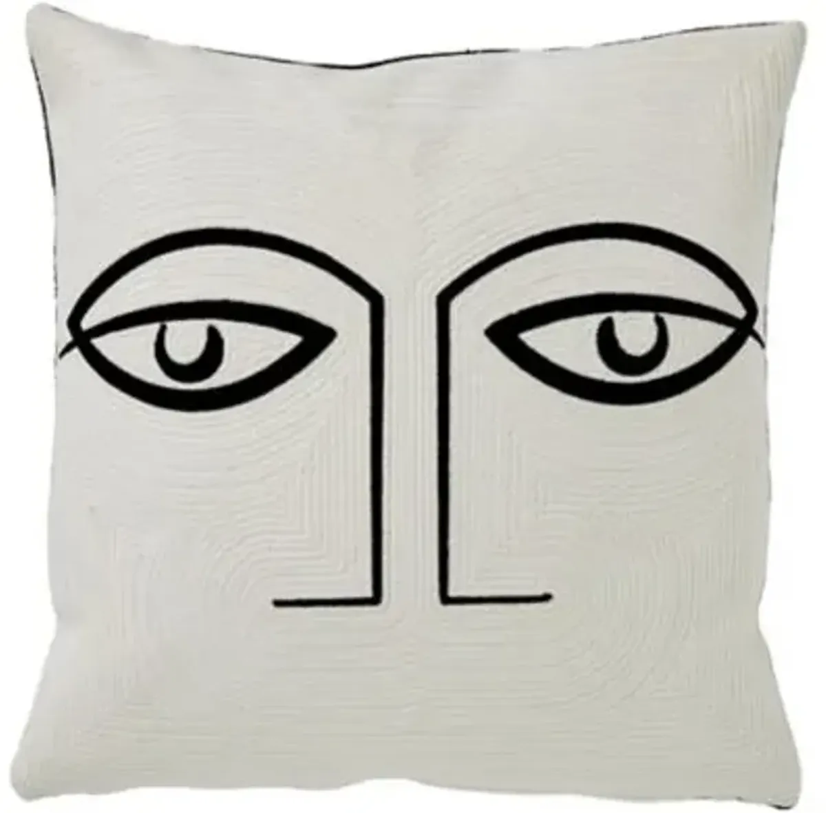 Two Eye Throw Pillow