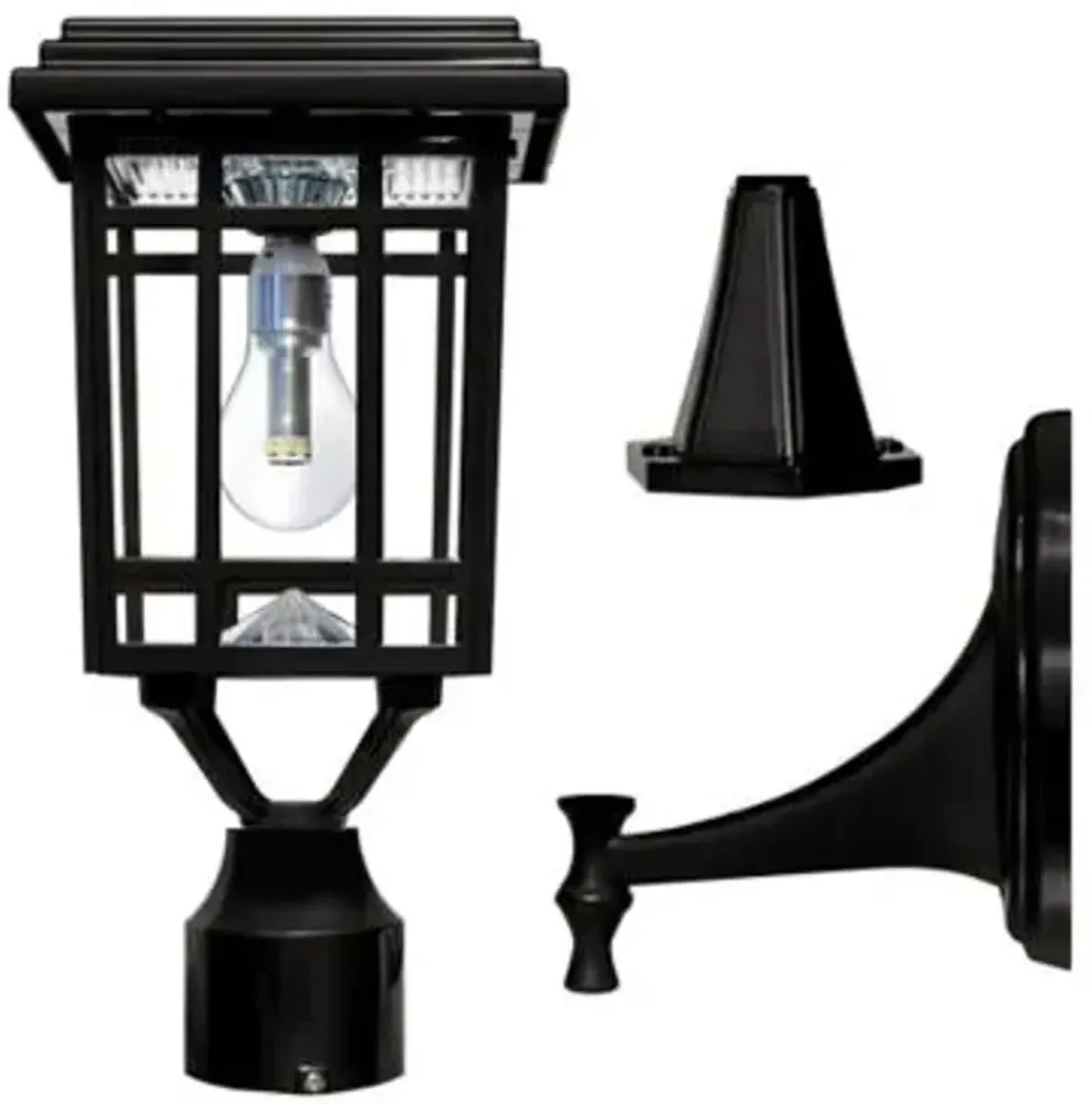 Prairie Bulb Solar Outdoor LED Wall Sconce/Post Light