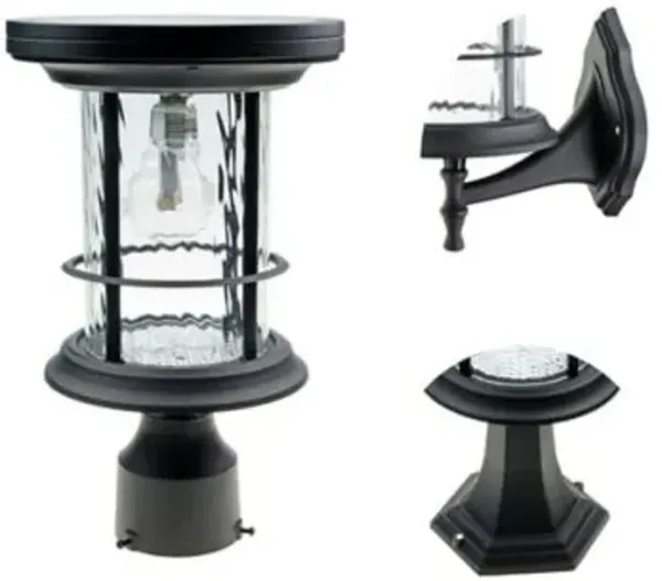 Silo Solar Outdoor LED Post Light/Wall Sconce