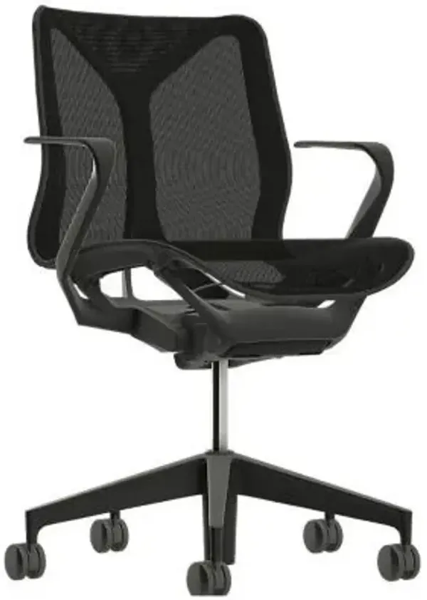 Cosm Low Back Chair with Fixed Arms