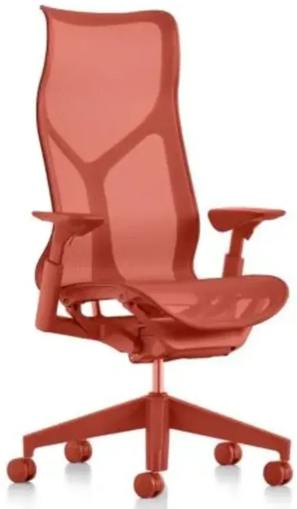 Cosm High Back Chair with Fixed Arms
