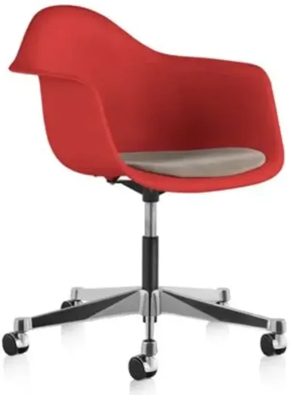 Eames Molded Plastic Task Armchair with Seat Pad