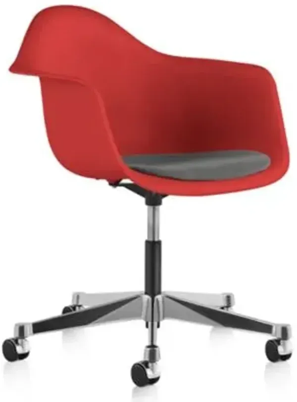 Eames Molded Plastic Task Armchair with Seat Pad