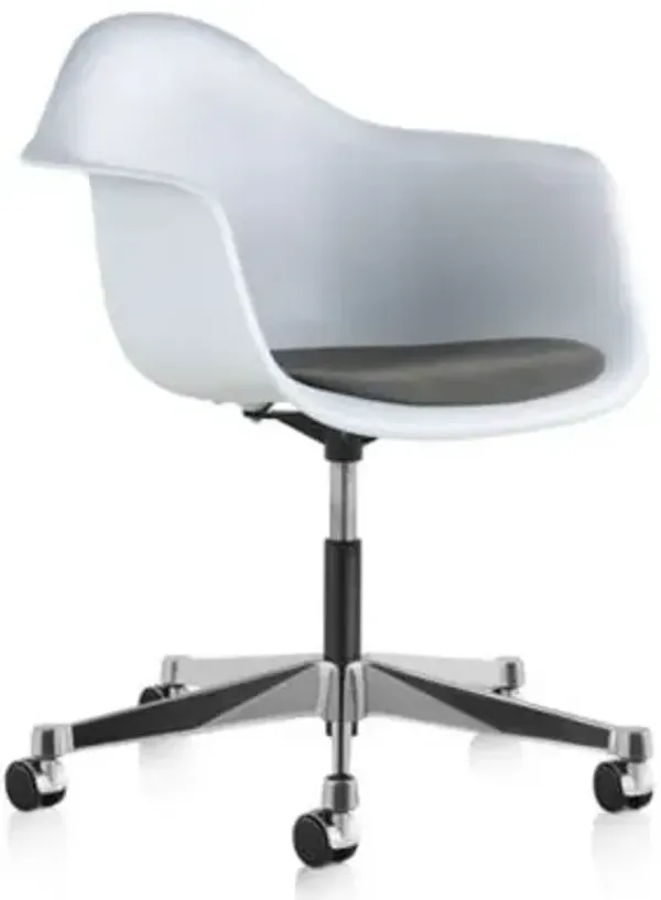 Eames Molded Plastic Task Armchair with Seat Pad