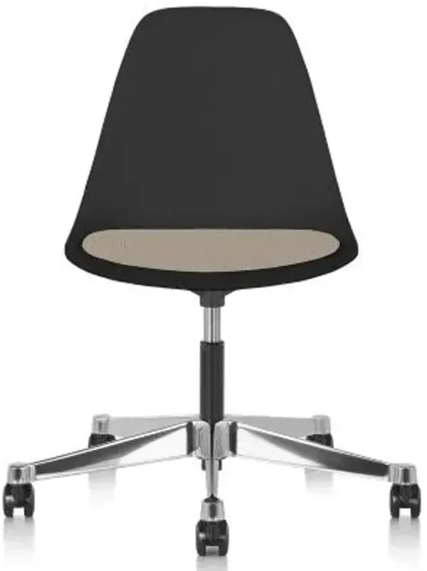 Eames Molded Plastic Task Chair with Upholstered Seat Pad