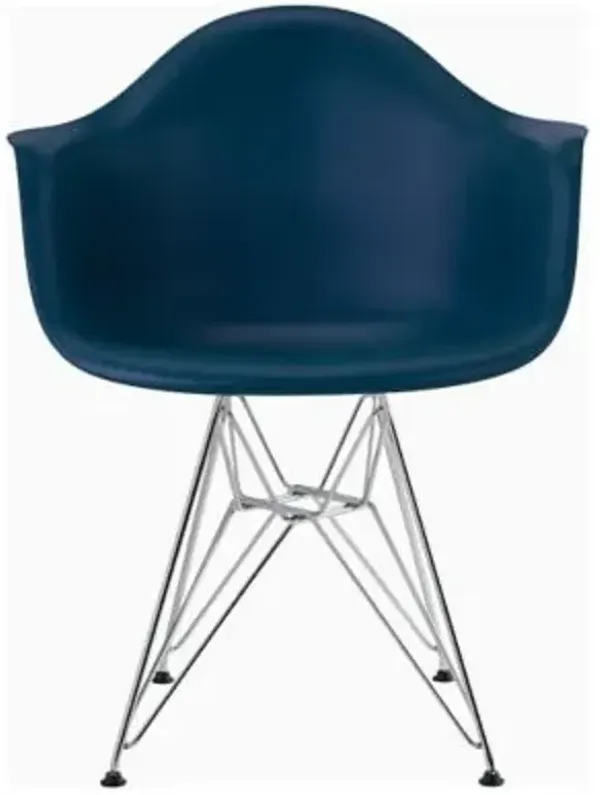 Eames Molded Plastic Armchair With Wire Base