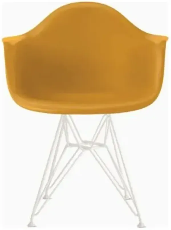 Eames Molded Plastic Armchair With Wire Base