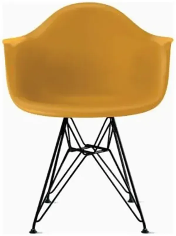 Eames Molded Plastic Armchair With Wire Base