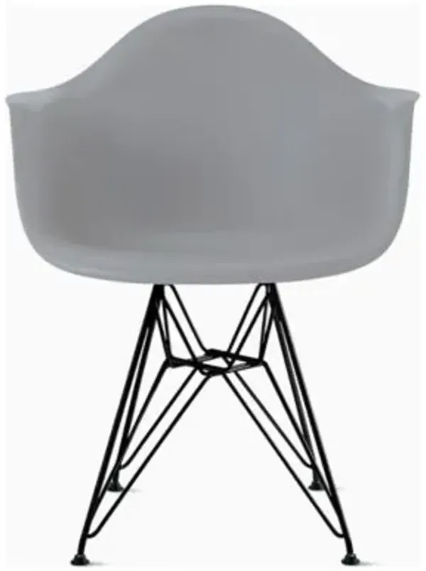 Eames Molded Plastic Armchair With Wire Base