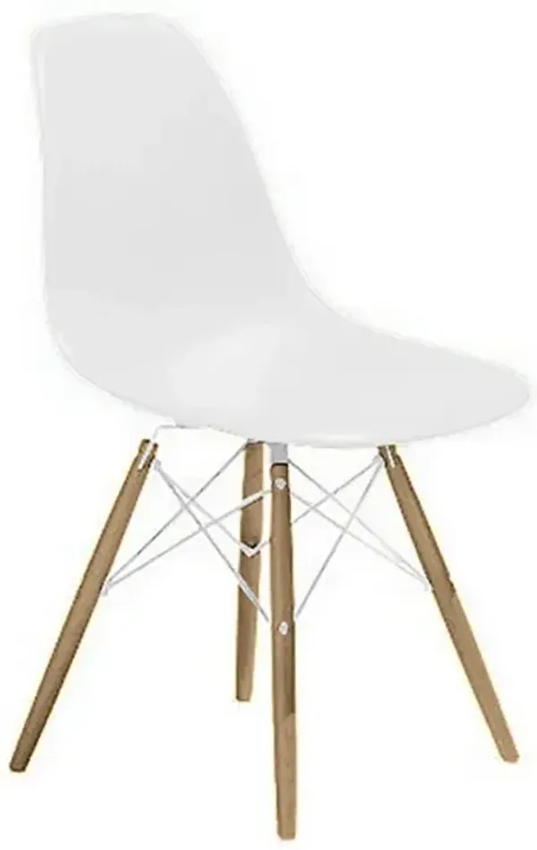 Eames Molded Plastic Side Chair with Dowel-Leg Bases