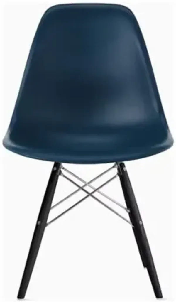 Eames Molded Plastic Side Chair with Dowel-Leg Bases