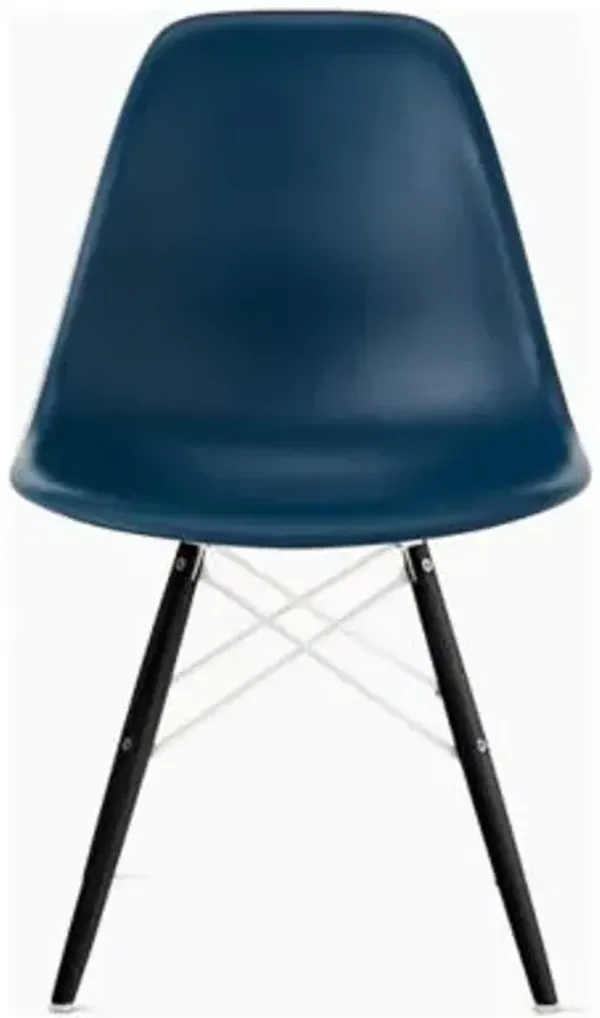 Eames Molded Plastic Side Chair with Dowel-Leg Bases