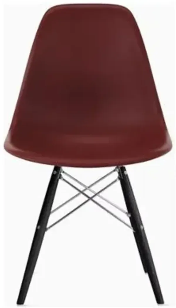Eames Molded Plastic Side Chair with Dowel-Leg Bases