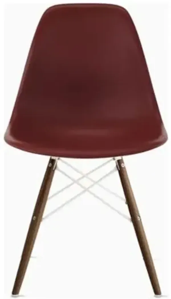 Eames Molded Plastic Side Chair with Dowel-Leg Bases