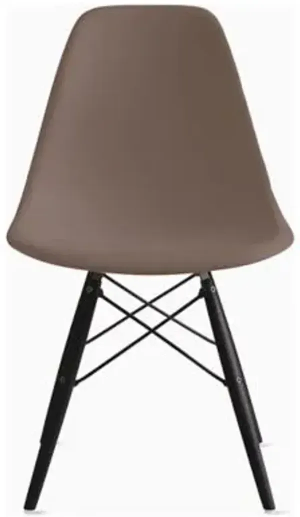 Eames Molded Plastic Side Chair with Dowel-Leg Bases