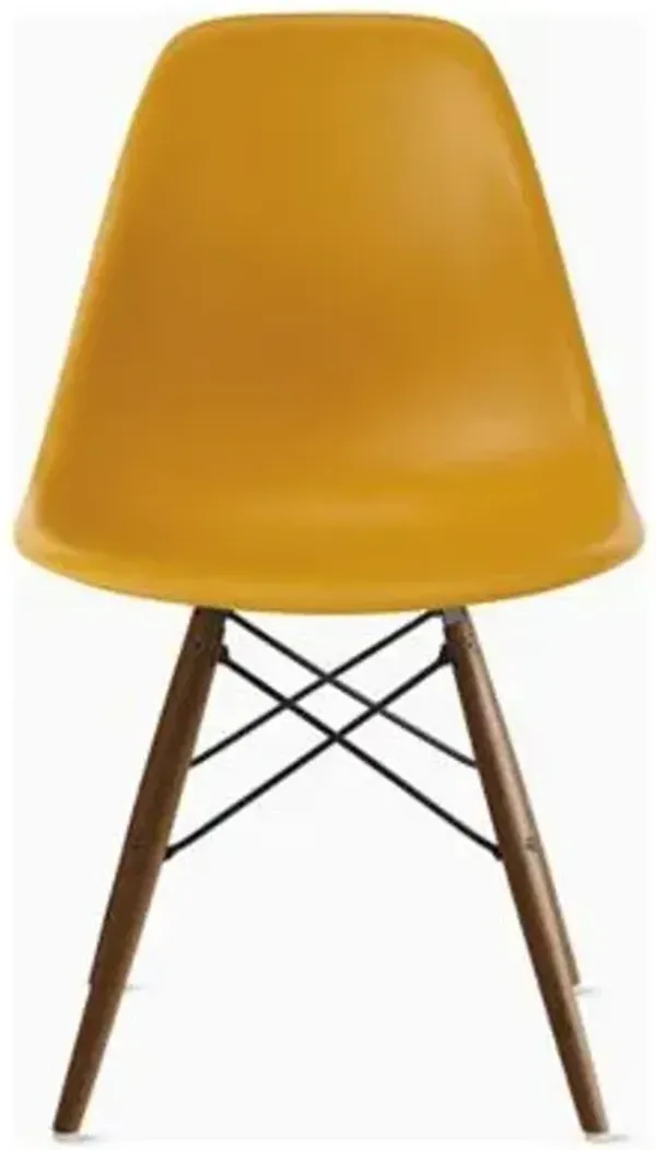 Eames Molded Plastic Side Chair with Dowel-Leg Bases