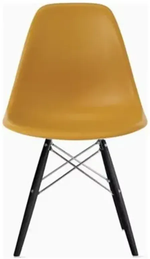 Eames Molded Plastic Side Chair with Dowel-Leg Bases