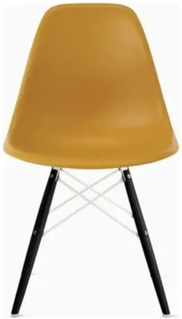 Eames Molded Plastic Side Chair with Dowel-Leg Bases