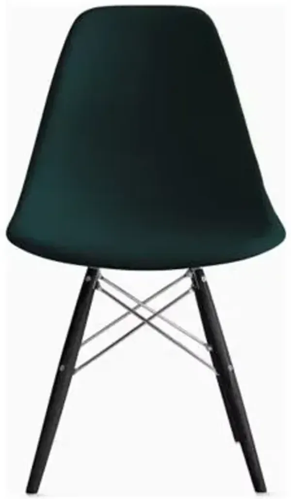 Eames Molded Plastic Side Chair with Dowel-Leg Bases