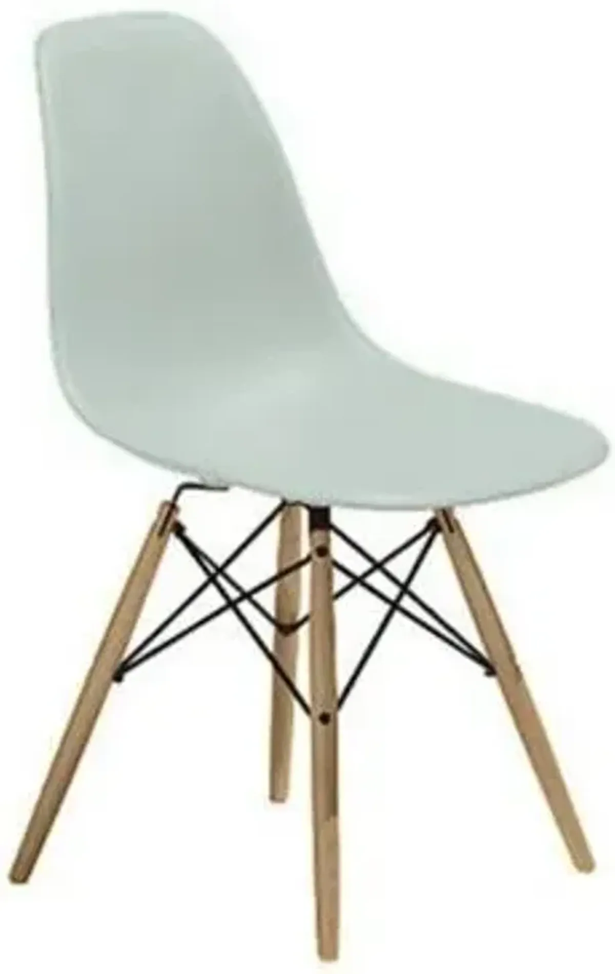 Eames Molded Plastic Side Chair with Dowel-Leg Bases