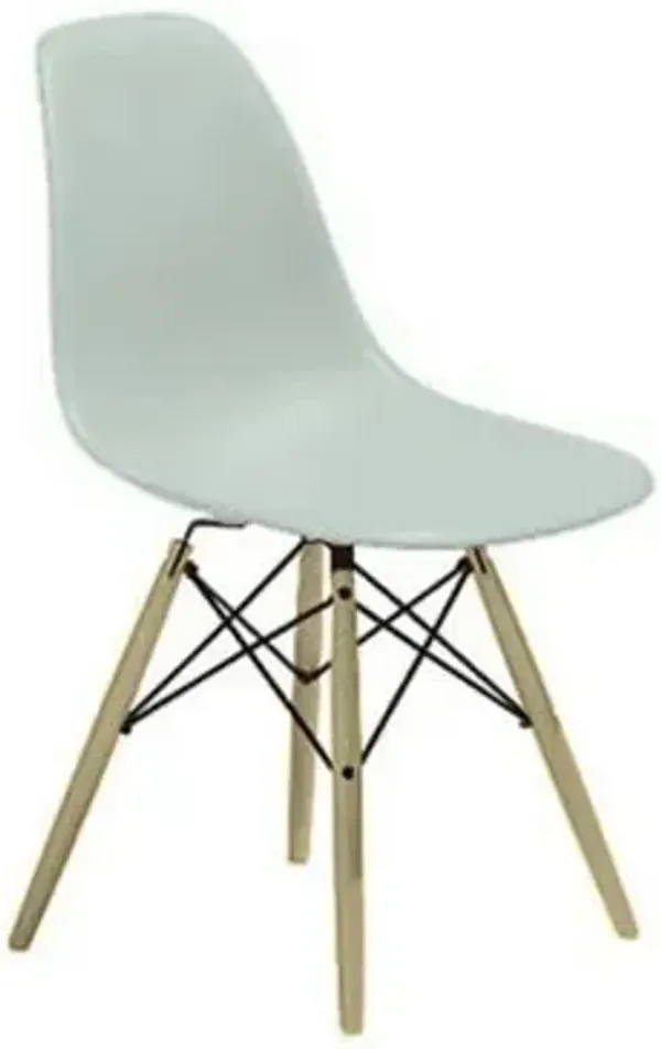 Eames Molded Plastic Side Chair with Dowel-Leg Bases