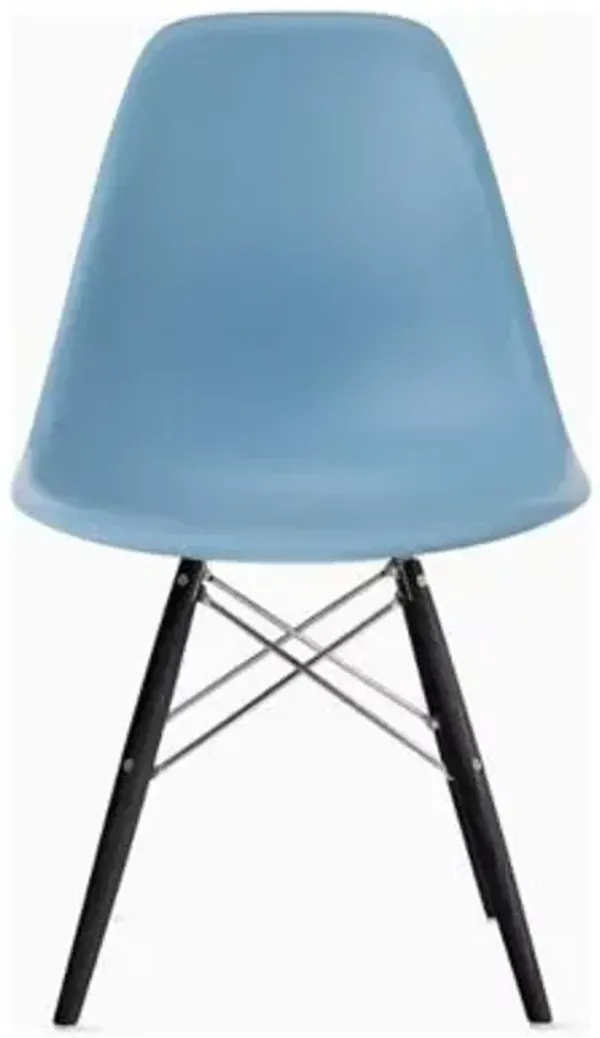 Eames Molded Plastic Side Chair with Dowel-Leg Bases