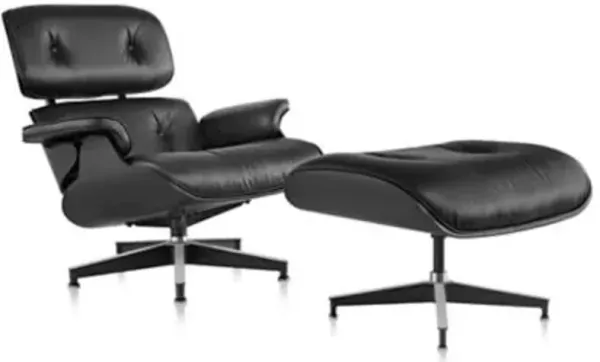 Eames Lounge Chair with Ottoman - Ebony