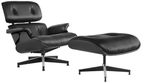 Eames Lounge Chair with Ottoman - Ebony