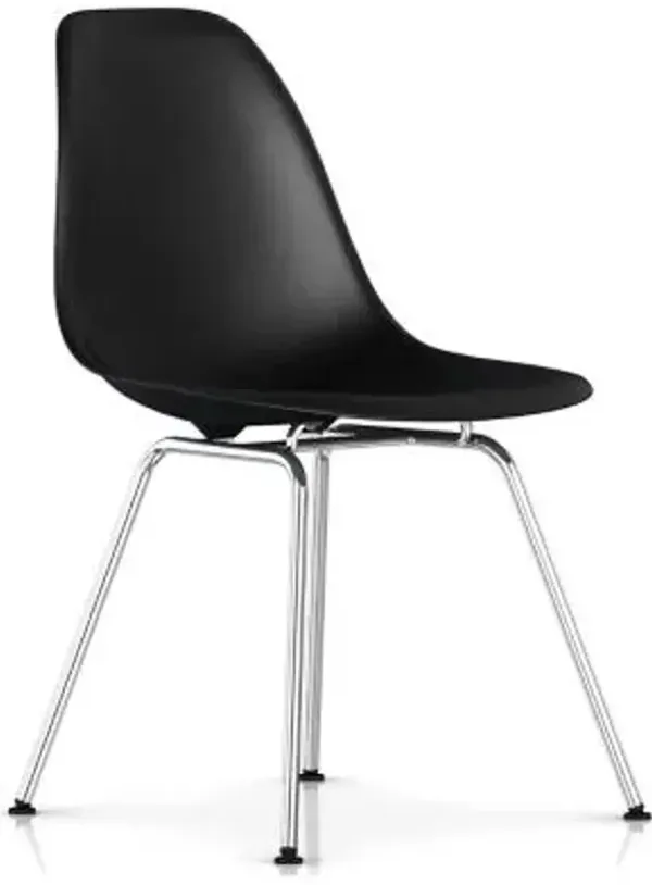 Eames Molded Plastic Side Chair - 4 Leg Base