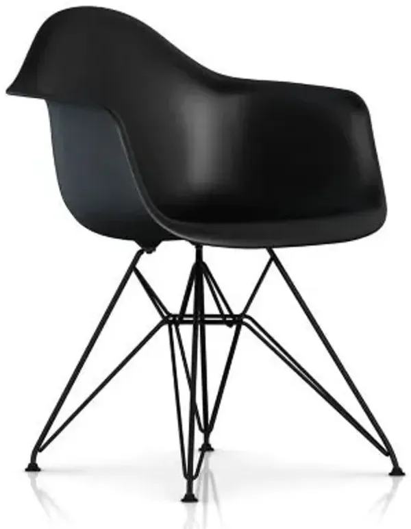 Eames Molded Plastic Armchair With Wire Base