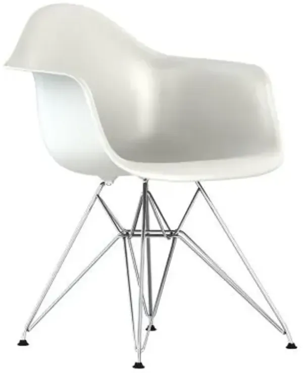 Eames Molded Plastic Armchair With Wire Base
