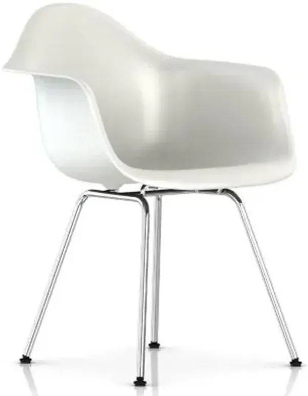 Eames Molded Plastic Armchair with 4 Leg Base