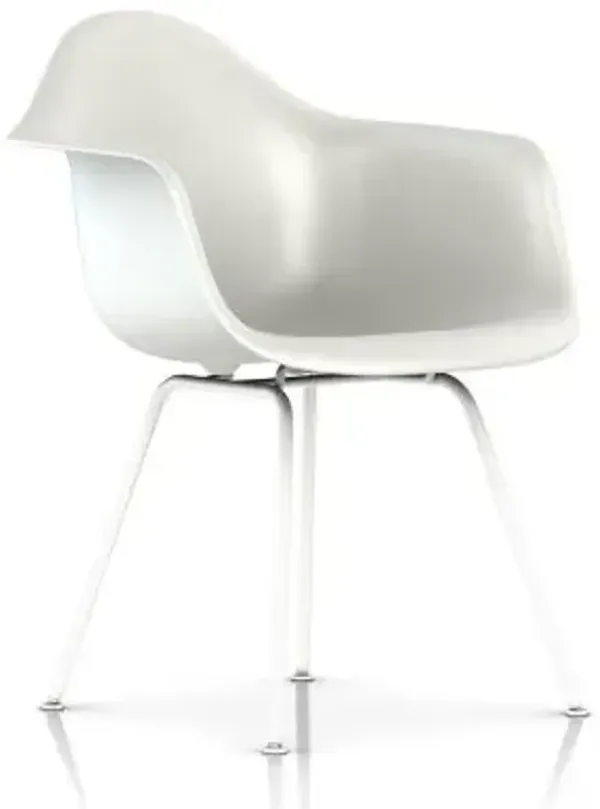 Eames Molded Plastic Armchair with 4 Leg Base