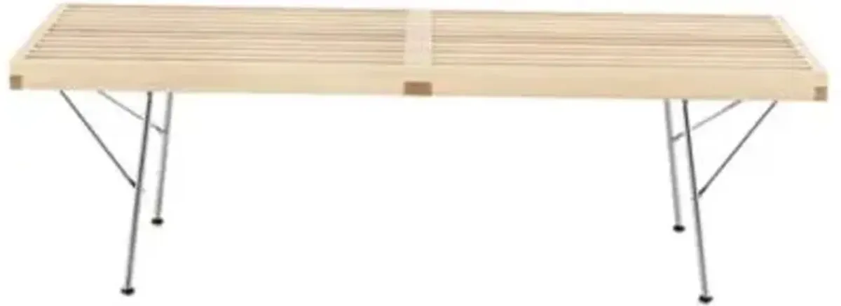 Nelson Platform Bench with Metal Legs