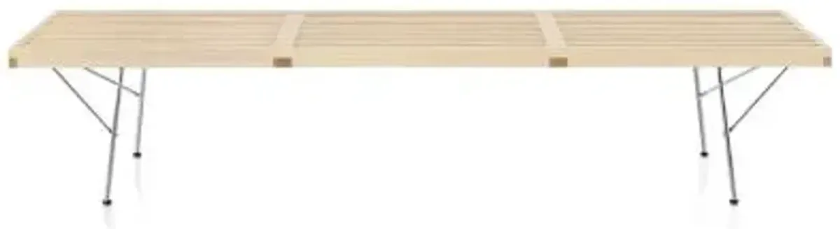 Nelson Platform Bench with Metal Legs