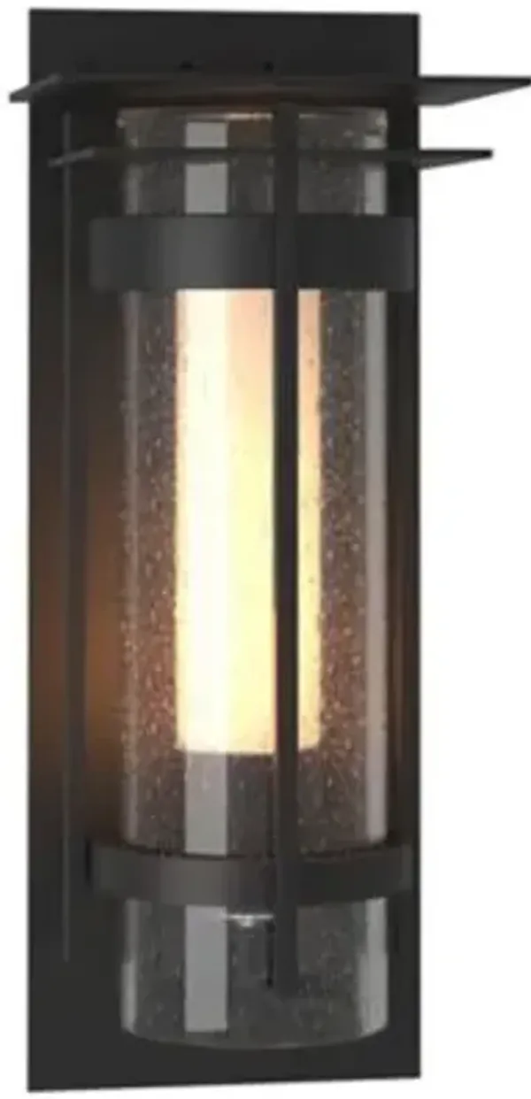 Banded Outdoor Wall Sconce with Top Plate