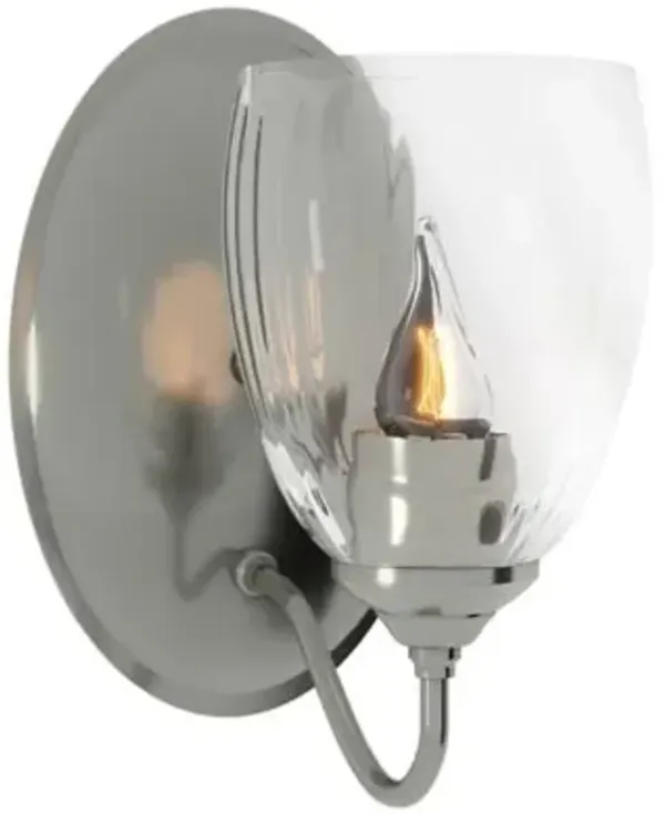 Simple Lines Single Wall Sconce with Water Glass