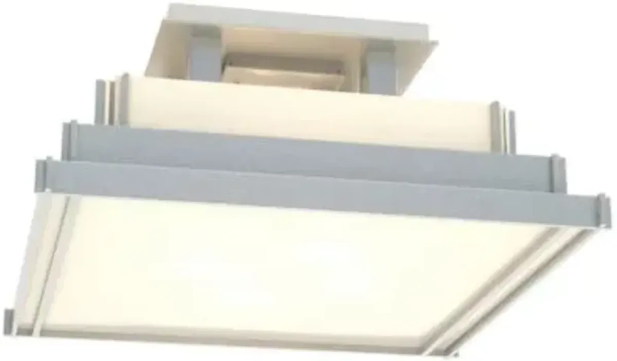 Steppe Semi-Flushmount With Art Glass - Small