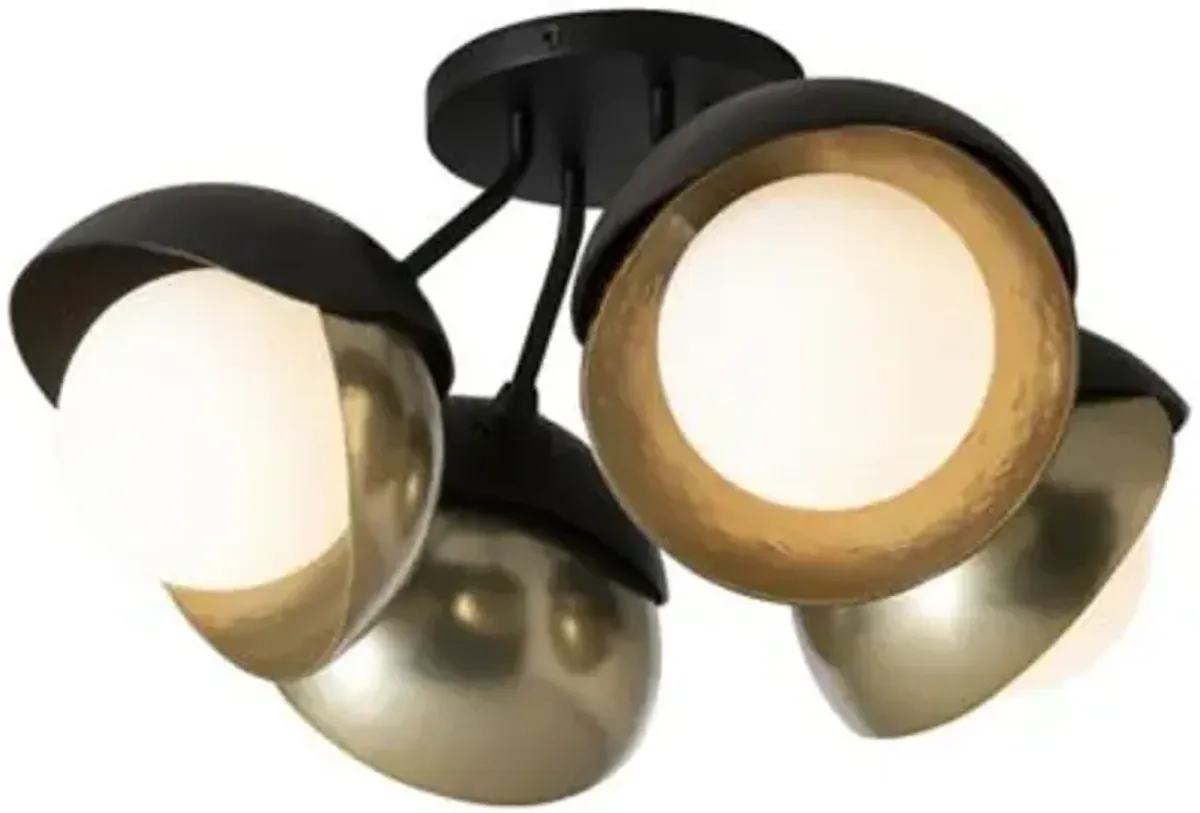 Brooklyn 4-Light Double Shade Semi-Flushmount